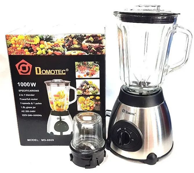 Блендер Domotec MS 6609 BLACK 220V/1000w 00021317 фото