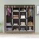 Складна тканинна шафа для одягу 170*45*170см Storage Rack, тканинна шафа для речей Коричнева 00013424 фото 2