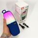 Портативная колонка TG644 5W с RGB подсветкой и ремешком, музыкальные колонки для улицы. Цвет: синий 00017210 фото 4