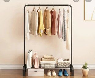 Одинарная стойка для одежды черного цвета Double floor Hanger 00013813 фото