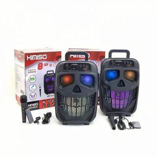 Бездротова портативна колонка Bluetooth з мікрофоном KIMISO QS-1803 8 inch бас-динамік з RGB 00017853 фото