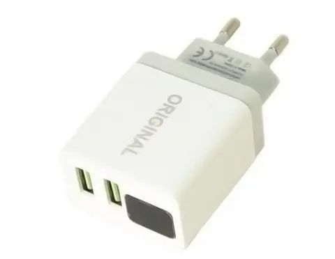 Адаптер (А-14) 220v 2 usb with digital display CX QC03 00017495 фото