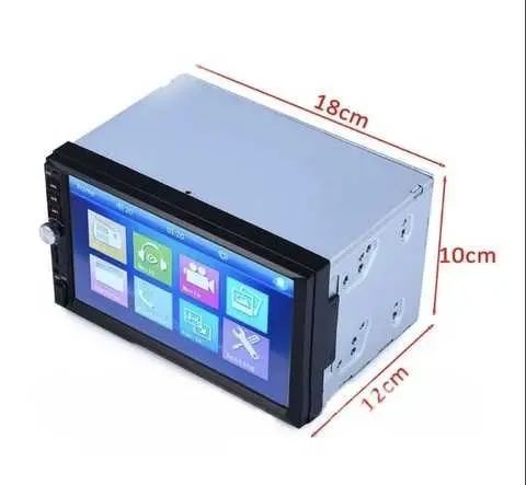 Универсальная автомагнитола 2 Din сенсорная, Bluetooth AMP 7018B, с пультом в комплекте 00017204 фото