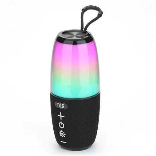 Портативна колонка TG644 5W з RGB підсвічуванням та ремінцем, блютуз колонка з акумулятором. Колір: чорний 00017211 фото