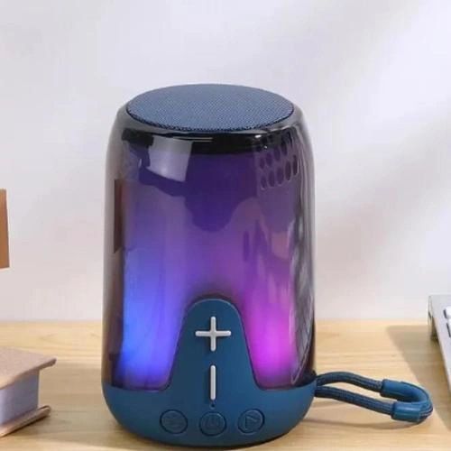 Аккумуляторная переносная колонка TG652 5W с RGB подсветкой и ремешком, блютуз колонка. Цвет: синий 00017775 фото