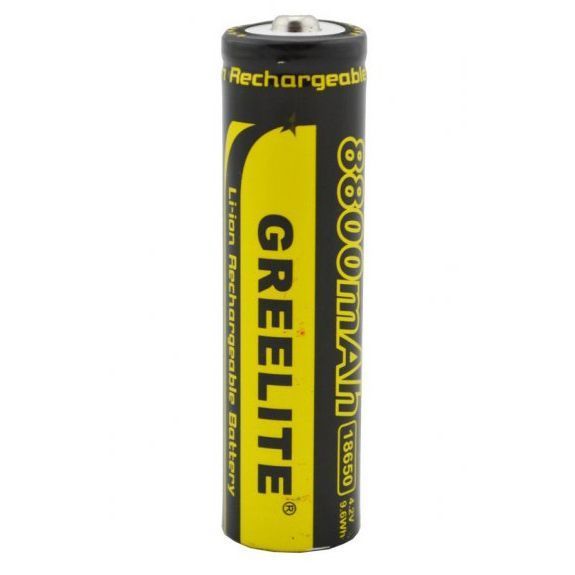 Аккумулятор (1шт) 18650 Greelite 4.2V 9.6Wh Li-ion батарейка для фонарика 00022863 фото