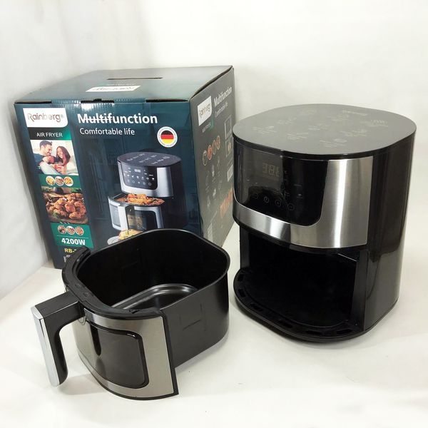 Аэрогриль Rainberg RB-2268 4200W аэрофритюрница безмасляная без масла с регулировкой температуры 8 л 00019408 фото
