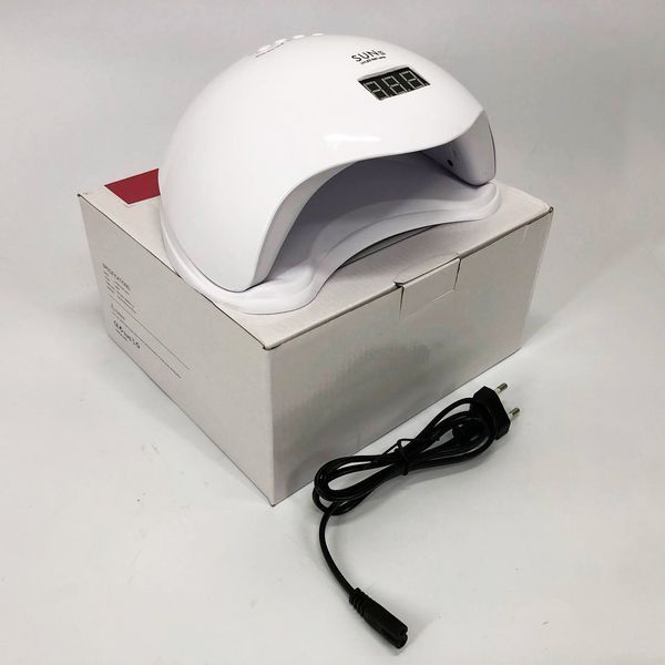 Лампа для манікюру Sun 5 nail lamp FD93-1 led для сушіння гель лаку з таймером для домашнього використання 00014477 фото