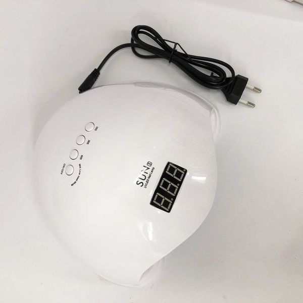 Лампа для манікюру Sun 5 nail lamp FD93-1 led для сушіння гель лаку з таймером для домашнього використання 00014477 фото