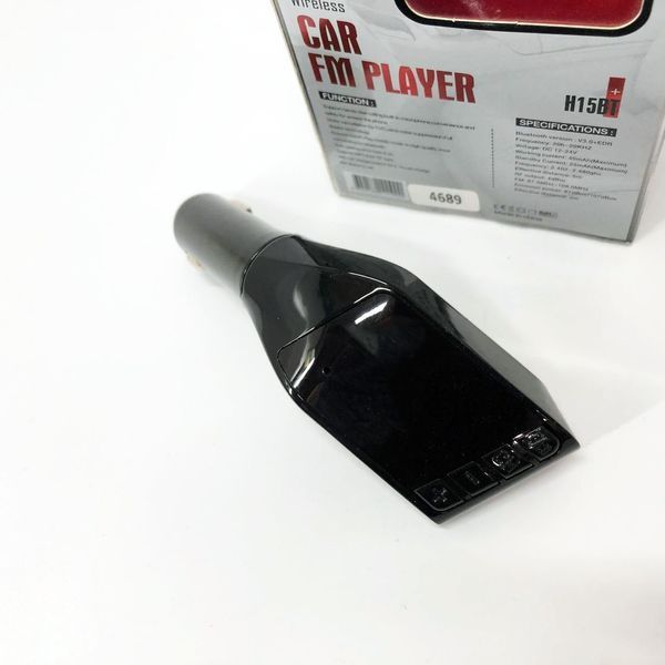 Автомобільний FM трансмітер модулятор H15 Bluetooth MP3, FM модулятор usb. Колір: чорний 00016769 фото