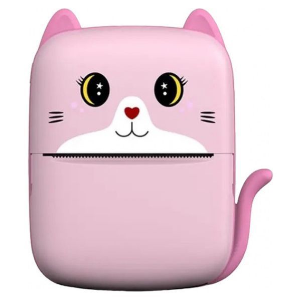 Портативний дитячий термопринтер з Bluetooth A8 Cat міні принтер для телефону Pink 00016327 фото