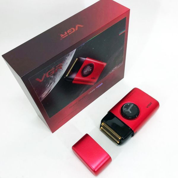 Електробритва VGR V-377 RED шейвер, Електрична акумуляторна бритва для гоління, шейвер чоловічий 00014785 фото