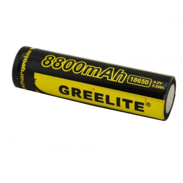 Аккумулятор (1шт) 18650 Greelite 4.2V 9.6Wh Li-ion батарейка для фонарика 00022863 фото