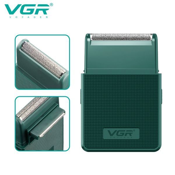 Електробритва VGR V-376 GREEN шейвер, Професійний шейвер-електробритва, Портативна бритва 00015343 фото