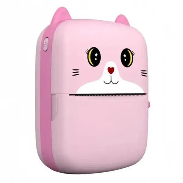 Портативний дитячий термопринтер з Bluetooth A8 Cat міні принтер для телефону Pink 00016327 фото