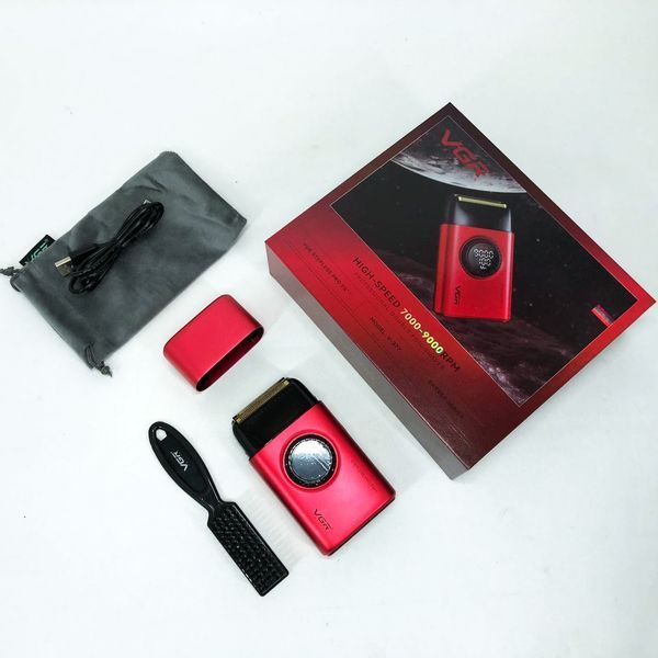Електробритва VGR V-377 RED шейвер, Електрична акумуляторна бритва для гоління, шейвер чоловічий 00014785 фото