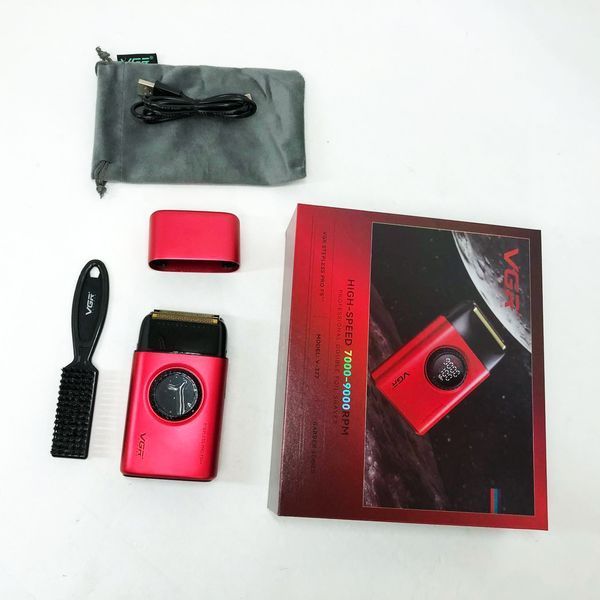 Електробритва VGR V-377 RED шейвер, Електрична акумуляторна бритва для гоління, шейвер чоловічий 00014785 фото