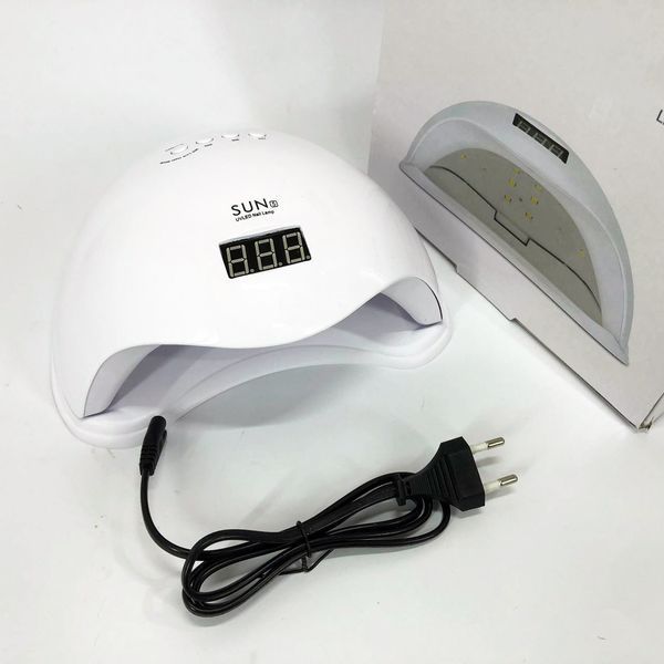 Лампа для манікюру Sun 5 nail lamp FD93-1 led для сушіння гель лаку з таймером для домашнього використання 00014477 фото