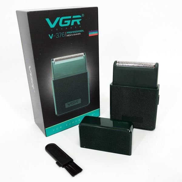 Електробритва VGR V-376 GREEN шейвер, Професійний шейвер-електробритва, Портативна бритва 00015343 фото