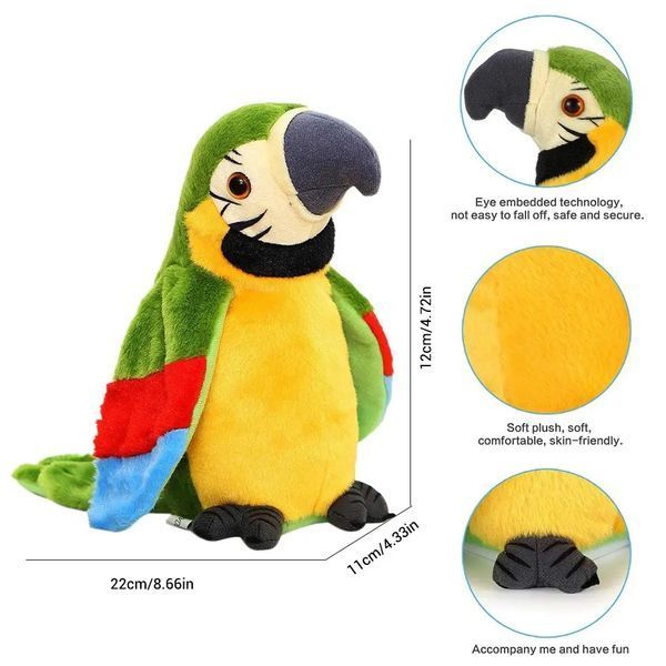 Інтерактивна іграшка електронний папуга Parrot Talking 00016421 фото