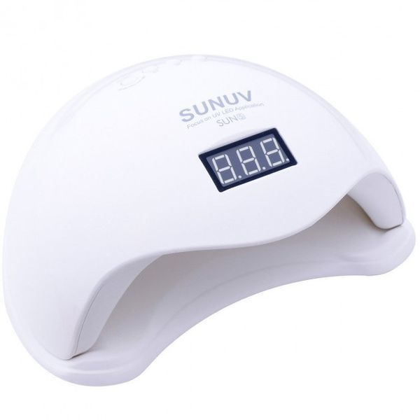 Лампа для манікюру Sun 5 nail lamp FD93-1 led для сушіння гель лаку з таймером для домашнього використання 00014477 фото