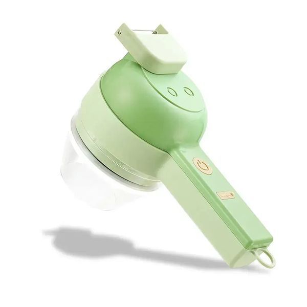 Ручной измельчитель для овощей 4в1 Food Chopper / Электрическая кухонная овощерезка / Мини блендер-слайсер 00020590 фото