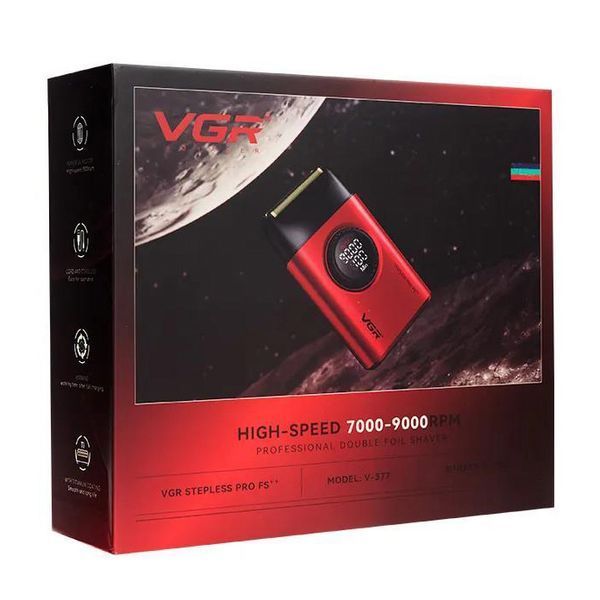 Електробритва VGR V-377 RED шейвер, Електрична акумуляторна бритва для гоління, шейвер чоловічий 00014785 фото