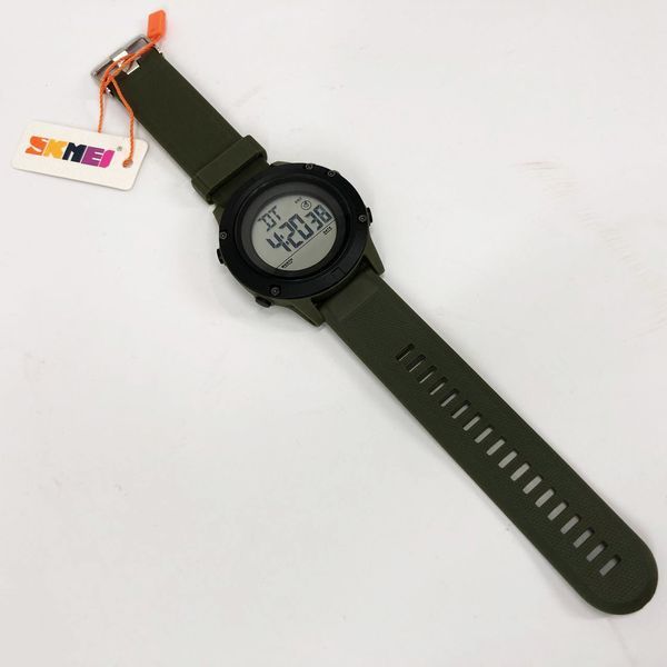 Часы наручные мужские SKMEI 1508AGWT ARMY GREEN-WHITE, Водонепроницаемые мужские часы. Цвет: зеленый 00022042 фото