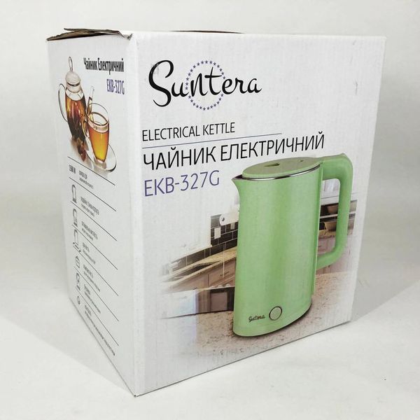 Электрочайник Suntera EKB-327G 1.8 Л, стильный электрический чайник, электронный чайник, чайник дисковый 00018938 фото