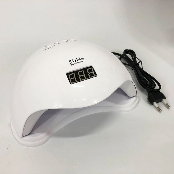 Лампа для манікюру Sun 5 nail lamp FD93-1 led для сушіння гель лаку з таймером для домашнього використання 00014477 фото