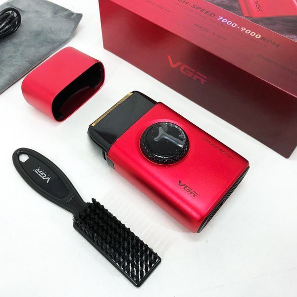 Електробритва VGR V-377 RED шейвер, Електрична акумуляторна бритва для гоління, шейвер чоловічий 00014785 фото