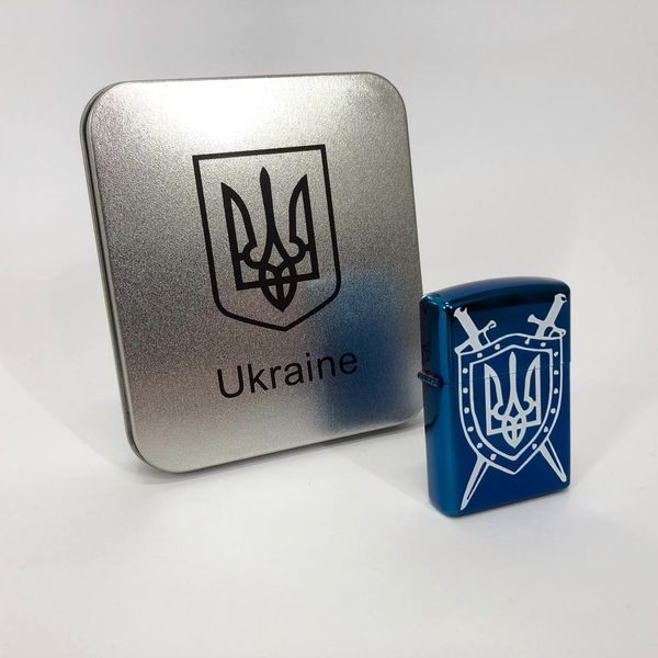 Дугова електроімпульсна USB Запальничка акумуляторна Україна металева коробка HL-446. Колір синій 00023032 фото