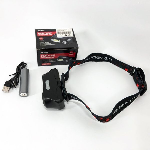 Фонарь налобный BL-1804A COB XPE с датчиком движения, Фонарь аккумуляторный для рыбалки 00022953 фото