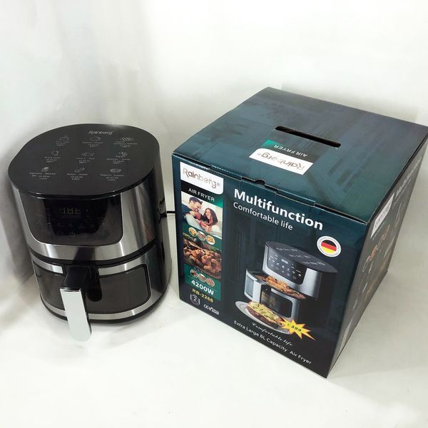 Аэрогриль Rainberg RB-2268 4200W аэрофритюрница безмасляная без масла с регулировкой температуры 8 л 00019408 фото