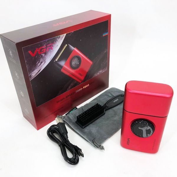 Електробритва VGR V-377 RED шейвер, Електрична акумуляторна бритва для гоління, шейвер чоловічий 00014785 фото
