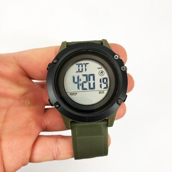Часы наручные мужские SKMEI 1508AGWT ARMY GREEN-WHITE, Водонепроницаемые мужские часы. Цвет: зеленый 00022042 фото