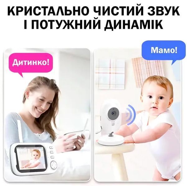 Видеоняня с дисплеем для мамы и детей для наблюдения камера и аудио связь ABM600 00017348 фото