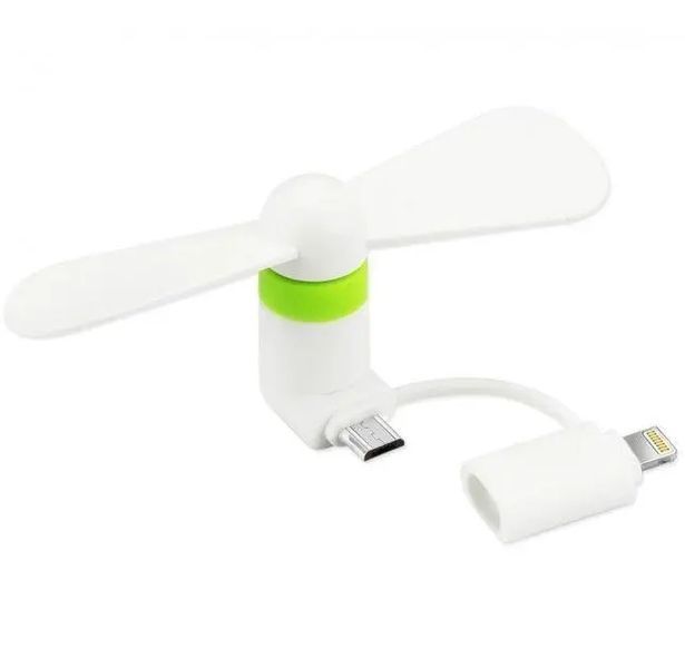 Мини вентилятор для телефона micro USB и Lightning 00018131 фото