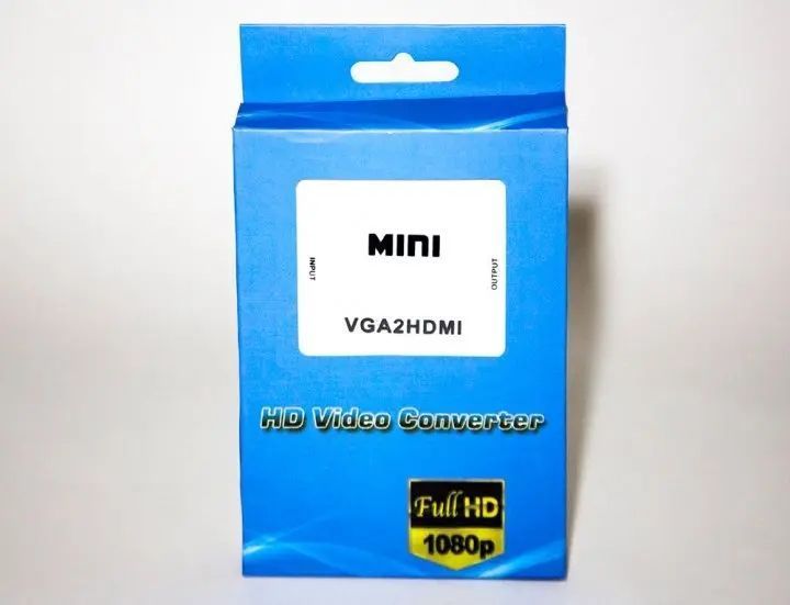 Переходник VGA на HDMI конвертер для ПК, ноутбука, видео регистратора адаптер преобразователь с аудио и внешним питанием HDMI - VGA VGA2HDMI(4272) 00017409 фото