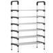 Полиця для взуття Shoe Rack 6 полиць Органайзер стійка 6 секцій 56х28х113см. Колір: чорний 00012572 фото 5