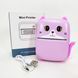Портативний дитячий термопринтер з Bluetooth A8 Cat міні принтер для телефону Pink 00016327 фото 1
