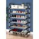 Полиця для взуття Shoe Rack 6 полиць Органайзер стійка 6 секцій 56х28х113см. Колір: чорний 00012572 фото 3