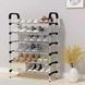 Полиця для взуття Shoe Rack 6 полиць Органайзер стійка 6 секцій 56х28х113см. Колір: чорний 00012572 фото 6