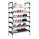 Полиця для взуття Shoe Rack 6 полиць Органайзер стійка 6 секцій 56х28х113см. Колір: чорний 00012572 фото 1