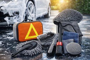 Набір для миття та детейлінгу автомобіля Flex Drive, 9 в 1 00017200 фото