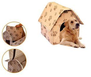 Бежевый Переносной мягкий домик для собак Portable Dog House 00024362 фото