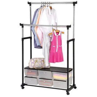 Телескопическая стойка-вешалка для одежды - Double Pole Clothes Horse 00012782 фото