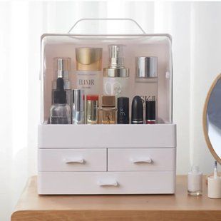 Органайзер для косметики и украшений с выдвижными ящиками Cosmetic Box Белый, GW-880 00015041 фото