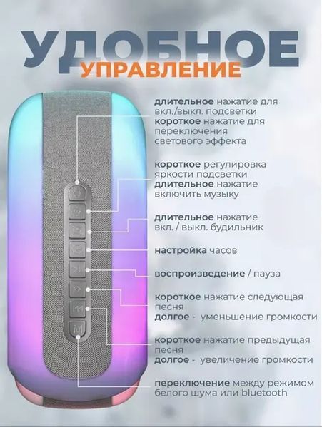 Беспроводная умная колонка ночник Улитка Conch Music Light 4 в 1 портативный RGB светильник с Bluetooth 00018186 фото