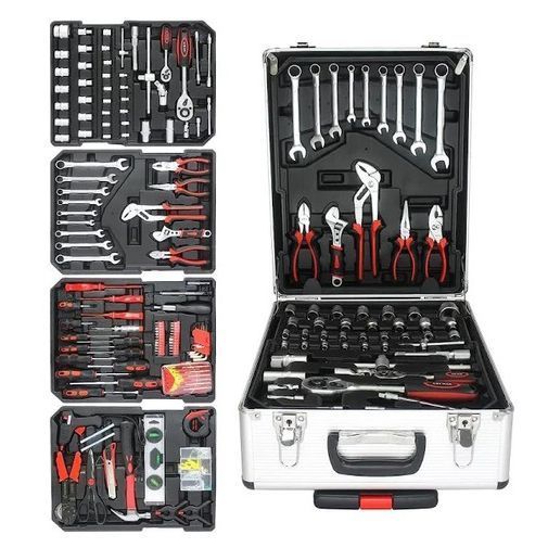 Професійний набір інструментів Tools Set KRAFFTEC у валізі з тріскачкою із 408 предметів 00012726 фото